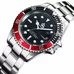 REGINALD Luxury Black Dial Rotatable Bezel Luminous Quartz Mens Womens Silver Stainless Steel Watch